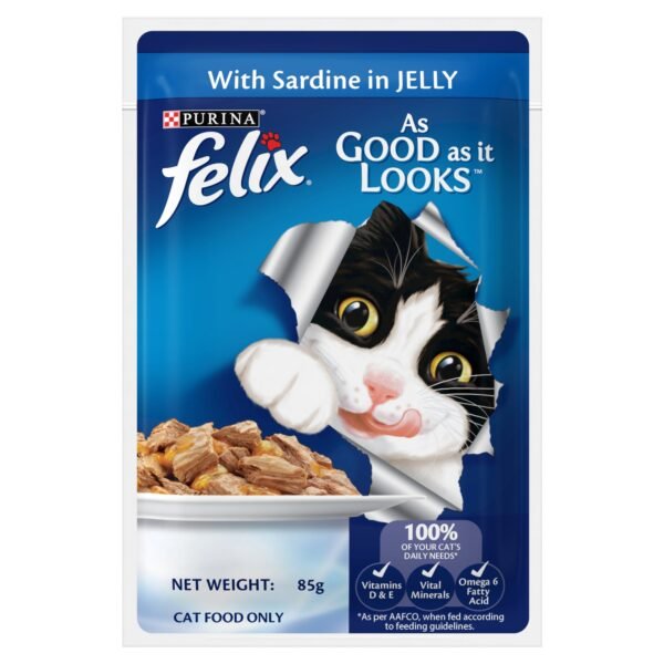 Purina Felix Sardine and Tuna with Jelly Adult Cat Wet Food Combo