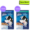 Purina Felix Sardine and Tuna with Jelly Adult Cat Wet Food Combo
