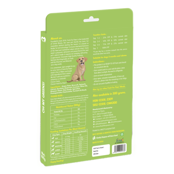 Fresh For Paws Oh My Greens Dog Wet Food (300g)