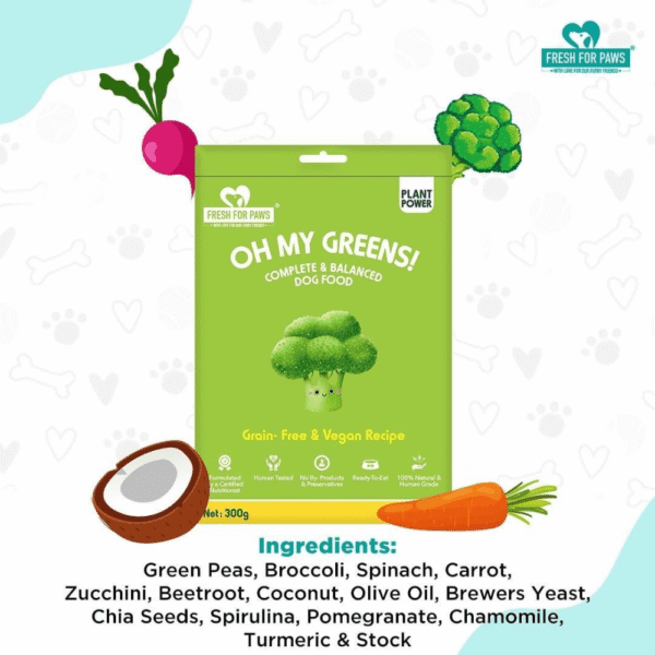 Fresh For Paws Oh My Greens Dog Wet Food (300g)