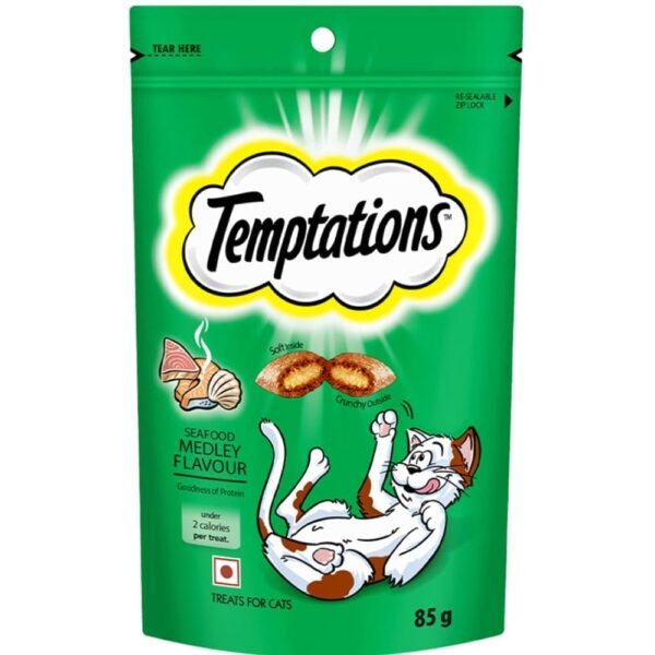 Temptations Tempting Tuna and Savoury Salmon Flavor Cat Treats Combo